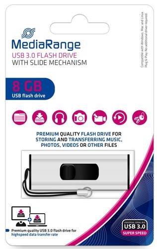 Mediarange usb stick 8gb - stick,