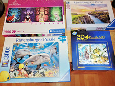 Puzzle 1x 1000 1x XXL300 1x 3D 500 1x 200