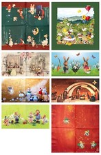 8 versch. Lunch Servietten