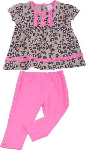 Pink ruffel leoparden - pink,