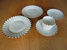 Tiefenfurt Echt Tuppack Karo Gold 1 Kaffee Gedeck + 2 Teller