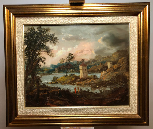 Vintage ölgemälde auf - Ölgemälde,