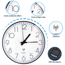 Funkuhr Lautlos Wanduhr Ohne