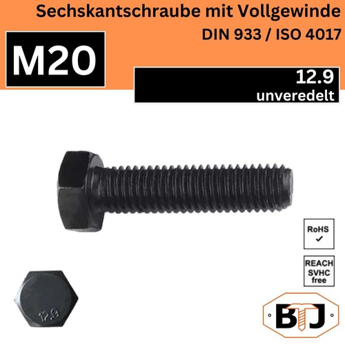M20 din 933 9 - din-933, 12.9