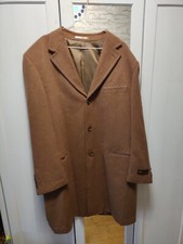 Wollmantel Cashmere Herren Cognac Braun Trenchcoat made in Italy Gr.58
