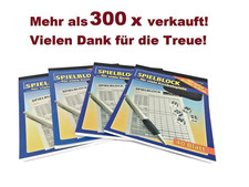 4 x Spielblock Würfelspiel