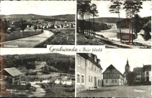 Geschwenda pfarrhaus waldbad - geschwenda, x