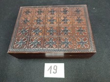 2x Vintage Kartenspiel in Folie Kaiserkarte - Faksimile - Romme in Holzschatulle