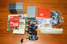 Konvolut Zubehör Trafo Fahrregler Klemmen u.a. Prefo Autorennbahn DDR Rennbahn