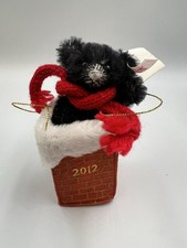 Steiff Vintage 2012 hängende Weihnachts Kamin Dekoration mit Mini Teddybär