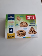 CARDBLOCKS Öko Bausteine aus Pappe Set 1: 4 Formen Kuppel Schräge Kegel Rotunde