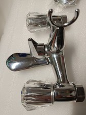 Badewannen Armatur mit Handbrause Anschl. Mischbatterie  Zweihebel Selten