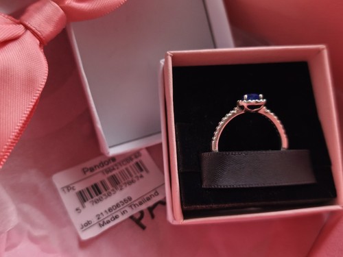 Pandora damenring herz blau - pandora,