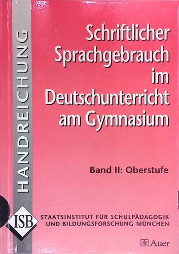 Handreichungen schriftlicher - handreichungen, "schriftlicher