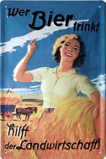 Retro Blechschild geprägt Wer