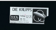 Die Krupps - Konzertkarte