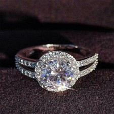 2,10 Kt Rund Diamant Halo