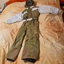 Schneeanzug, Skianzug, Wed'ze, Gr. 128, hellbraun/grau, Kapuze, fast wie neu