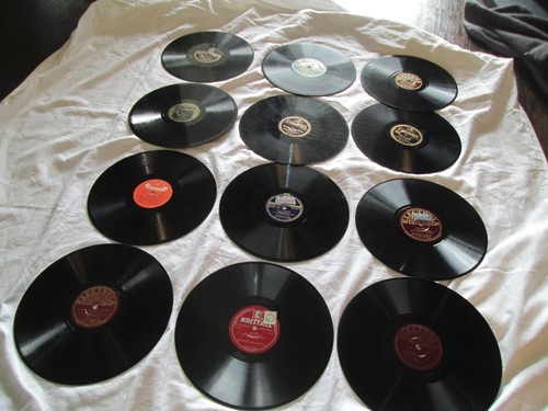 12x alte schellackplatten - 12x,