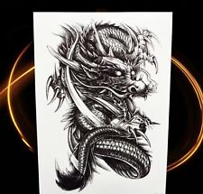 Temporäres Tattoo Drache Dragon Einmal-Tattoo Wasserfest Körperkunst