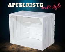 Neue weiße Apfelkiste
