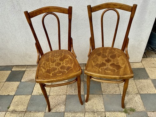 Paar original thonet stühle - 1,