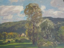 Ölgemälde Professor Karl Schickhardt *1866 +1933 Impressionismus Siebenmühlental