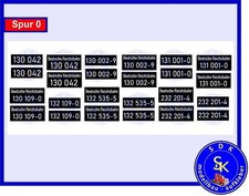 Loknummern DDR Deutsche Reichsbahn Taigatrommel / Ludmilla Aufkleber - Spur 0
