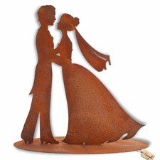Rost Metall Deko Brautpaar -