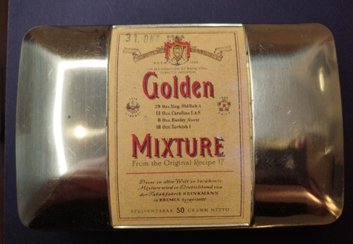 Vintage messing tabakdose - messing,