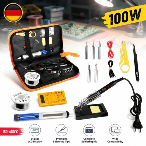 100w lötkolben lcd digital - 100w,