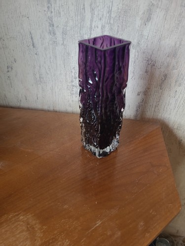 Vintage glasvase lila - lila, amethyst