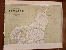 Antik landkarte jütland - landkarte,