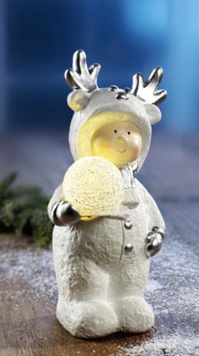 Winterkind mit led kugel - 28, cm