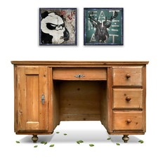 Schreibtisch antik Weichholz