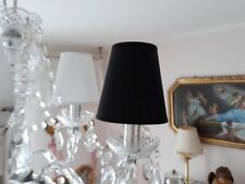 Lampenschirm Klemmschirm schwarz weiß 13x8x13,5cm Kronleuchter Lüster Clip 