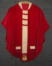 ANTIK MESSGEWAND GOTHIC PARAMENTE PRIESTERGEWAND PIANETA VESTMENT CASEL STOLA