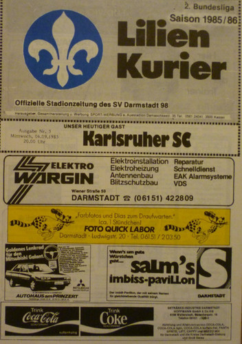 Stadionheft darmstadt - sv,