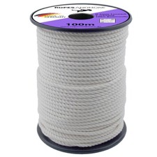 Baumwollseil Ø6mm 3-litzig gedreht Naturseil 100 % Baumwolle Meterware