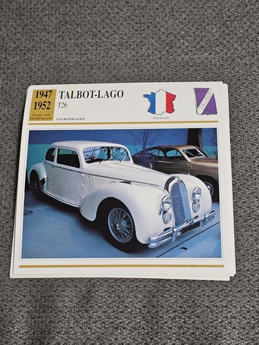Talbot lago t26 geschichte - t26,