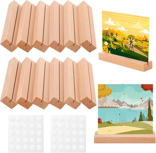 Holz kartenhalter 10er set - kartenhalter,