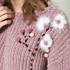 Nerz-Pompom Fellknäuel DIY Schlüsselanhänger Schal Hut Basteln Zubehör