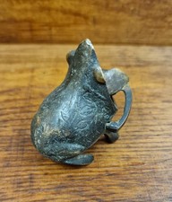 Vintage Bronze Frosch Aschenbecher - figürliches Räucherzubehör - Mid Century