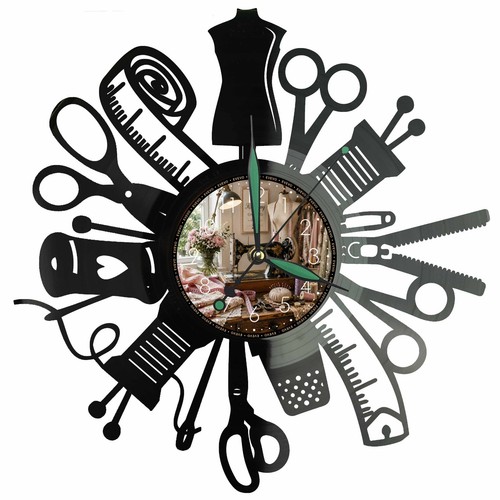 Schneiderin wanduhr nähen - schneiderin,