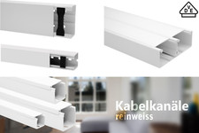 KOMIB - Hochwertige Kabelkanäle diverse Größen - Reinweiß  VDE ( je Stange 2 m )