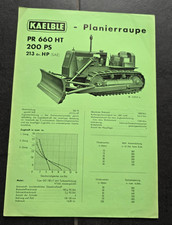 KAELBLE Planierraupe PR 660 Backnang 04.1959 Baumaschinen Prospekt