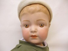 x-93932	Neuzeitliche Repro Porzellankopf Puppe Simon & Halbig K & R L:ca. 56cm,