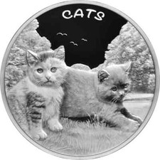 1 UNZE 999 SILBER - KATZE -