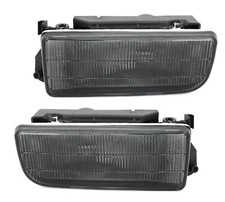 Nebelscheinwerfer Set in Schwarz Smoke geriffelt für BMW 3er E36 90-99 auch M3