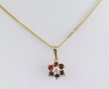 Vintage Kette mit Zirkonia Turmalin / 333er 8 Karat Gelbgold / ca. 50, cm